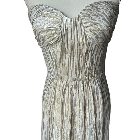 ERIN Erin Fetherston Silk Blend Coralie Metallic Strapless Formal Gown - 10 - Picture 3 of 10